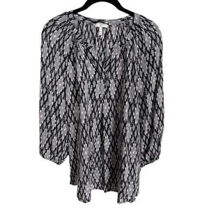 Joie Batik Print‎ Blouse S Boho Chic Minimalist Popover Top